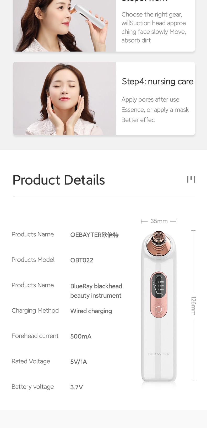 Blackhead Remover Vacuum Cleaner Black Dot Acne Pore Cleaning Beauty Skin Care Tools Home Use Facial Cleaning Devices