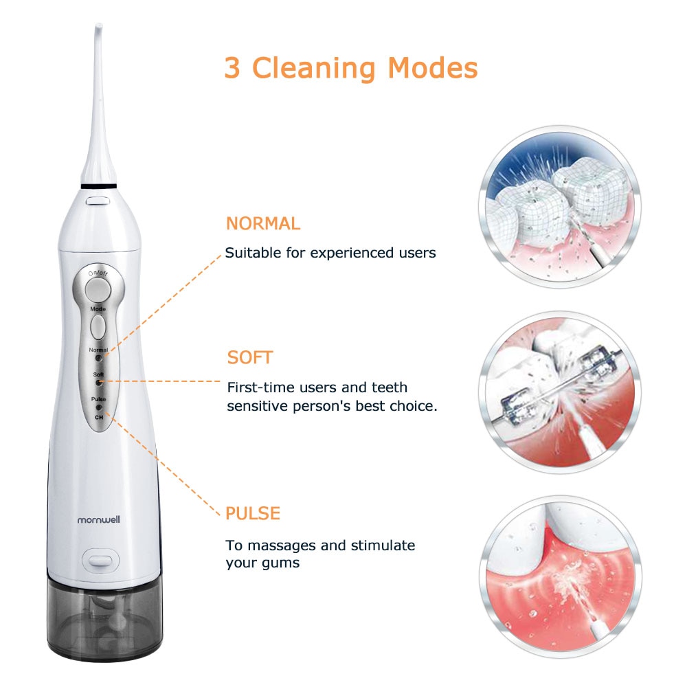 Oral Irrigator USB Rechargeable Water Flosser Portable Dental Water Jet 300ML Water Tank Waterproof Teeth Cleaner Oral Irrigator USB Rechargeable Water Flosser Portable Dental Water Jet 300ML Water Tank Waterproof Teeth Cleaner