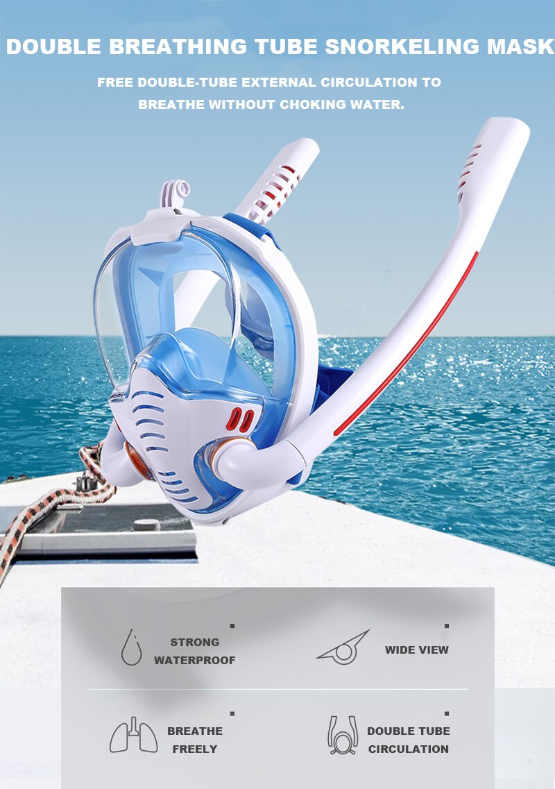 Women Scuba Diving Mask Full Face Snorkeling Mask Underwater Anti Fog Snorkeling Diving Mask For Swimming Spearfishing Dive Men