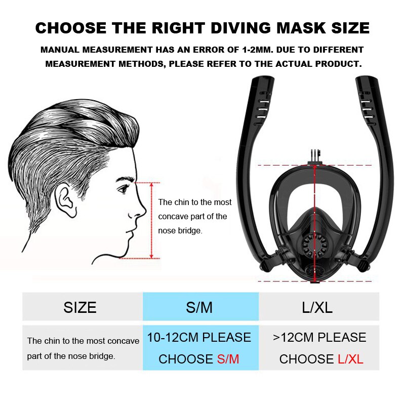 Women Scuba Diving Mask Full Face Snorkeling Mask Underwater Anti Fog Snorkeling Diving Mask For Swimming Spearfishing Dive Men