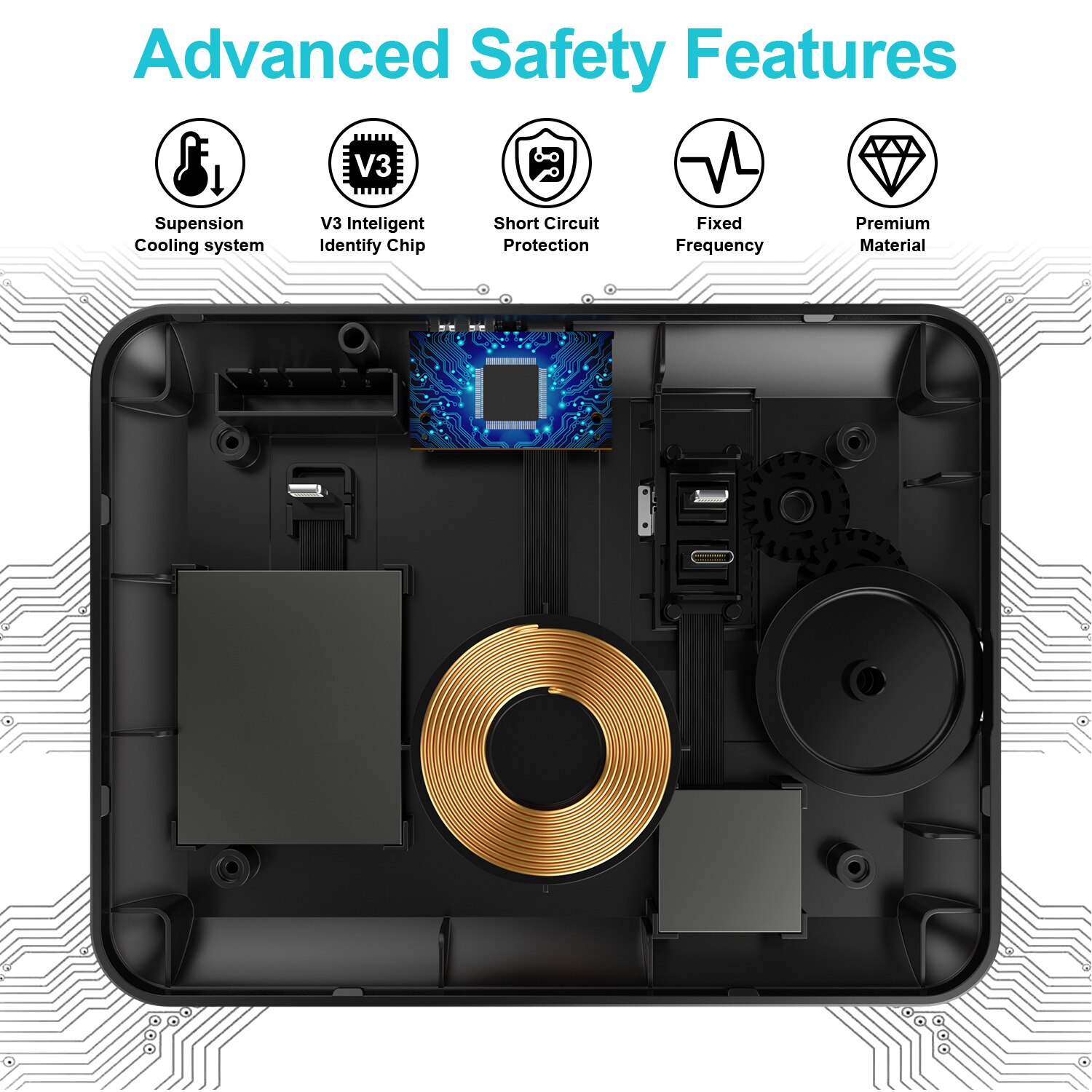 15W Fast Charging 5 in 1 Wireless Charger Apple phone accessories earphone charger smart watch chargers